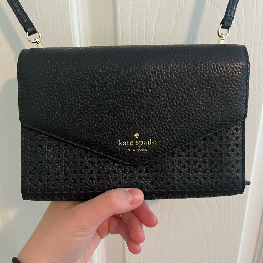 Kate Spade Textured Black Crossbody Bag